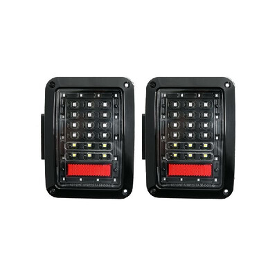 

LED Tail Lights Brake Reverse Light Rear Back Up Lights Daytime Running Lamps for Jeep Wrangler 2007-2017