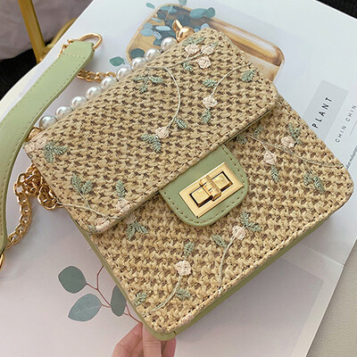 

Summer womens new 2019 oblique satchel bag with ins chain single shoulder bag made of small square bag made by Herba officinalis