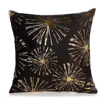 

45X45Cm Christmas Gilding Black Pillowcase Sofa Fashion Cushion Cover Decoration Car Soft Pillowcase Home Decoration