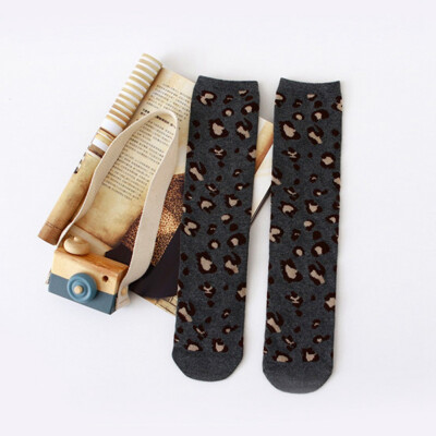 

1 Pair Fashion Leopard Boys Girls Socks Cotton Soft Kids Knee High Socks Winter Leg Warmers Children Long Sock