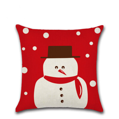 

Tailored Merry Christmas Pillow Cases Linen Sofa Cushion Cover Home Decor