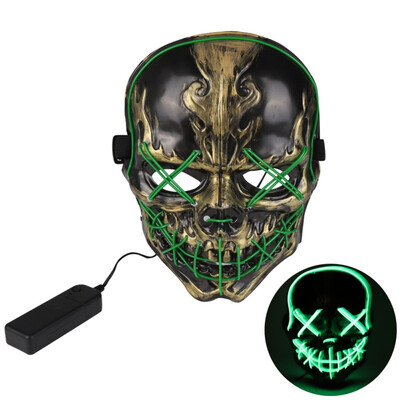 

Halloween Mask LED Mask Light Up Party Masks Neon Maska Cosplay Mascara Horror Mascarillas Glow In Dark Masque