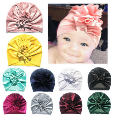 

Newborn Toddler Kids Baby Boy Girl Hats Turban Velvet Beanie Hat Winter Warm Cap