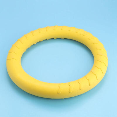 

Greensen 1 pcs Yellow EVA Dog Ball Toy Pet Flying Disc Chew Ring Toys Interactive Rings