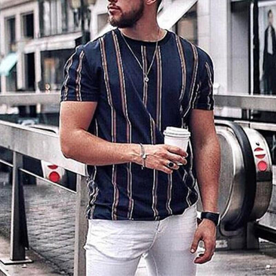 

Fashion Mens Casual Fit Short Sleeve Slim Muscle Bodybuilding T-shirt Tee Tops