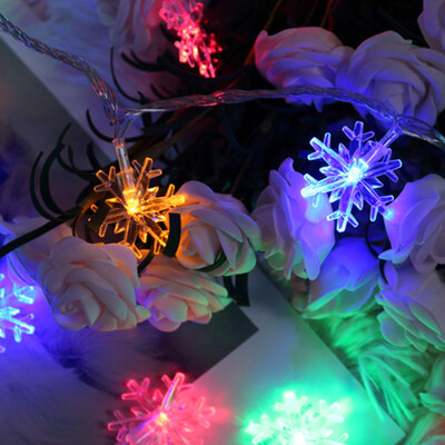 

Inkfish color snowflake lights 3 meters 20 lights battery models LED lights small lights flashing lights string window window bedroom Spring Festival holiday Christmas birthday wedding confession wall decoration lights