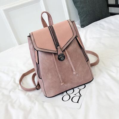 

Tailored Women Fashion Soft Leather Casual Small Packet Backpacks Bags Shouder Bag