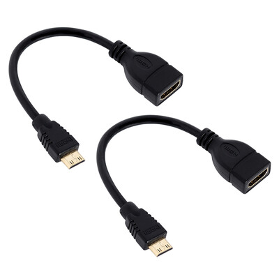 

Mini HDMI Male to HDMI Female Converter Adapter Cable Cord 1080P