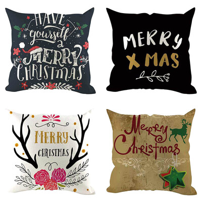 

Siaonvr 4Pcs Christmas Pillow Cover Pillowcases Decorative Sofa Cushion Cover Decoration