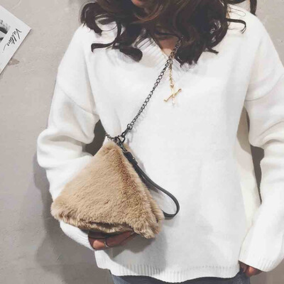 

Tailored Fashion Plush Handbag Chain Bag Shoulder Bag Messenger Bag Evening Package