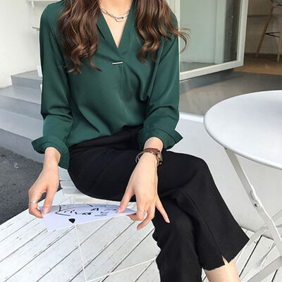 

Long Sleeve White Blue Blouse Women Chiffon Blouse Shirt Summer Kimono Tops -3XL Feminino Blusas Harajuku