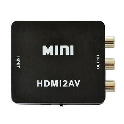 

HDMI to AV Composite RCA CVBS Video Audio Signal ConverterBlack