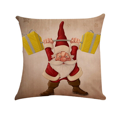 

Tailored Christmas Pillow Case Glitter Cotton Linen Sofa Throw Cushion Cover Home Decor