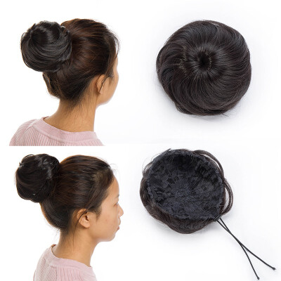 

Messy Hair Bun Chignons Synthetic Hair Extensions Wavy Updo Scrunchy Hairpieces