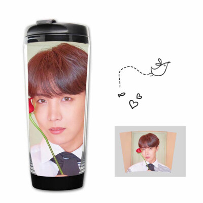 

Kunandroc KPOP BTS Bangtan Boys Map of The Soul Persona Stainless Steel Water Drinking Bottle Curve Cup 12oz