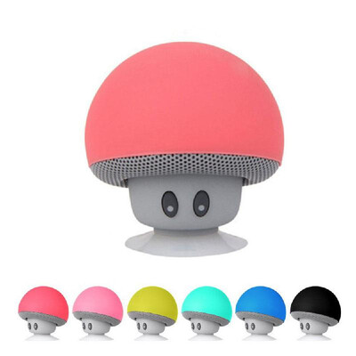 

BT music holder cartoon small mushroom head BT speaker small suction cup creative mini mobile phone flat bracket portable outdoor