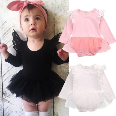 

Newborn Infant Baby Girl Romper Tutu Skirt Clothes Outfits Bodysuit 3-24 Months