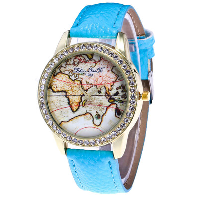 

〖Follure〗Zhou Lianfa Quartz Retro Map Pattern Alloy Business Watch Womens Watch