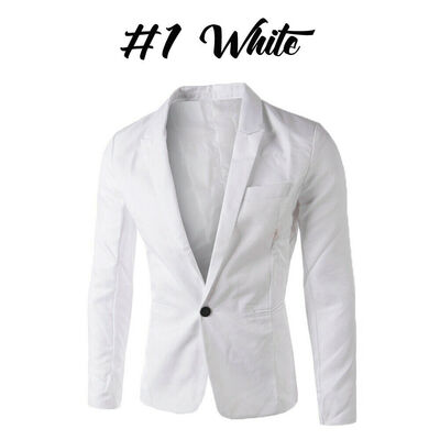 

New Mens Suit Coat Regular Serge Blazer Button Business Casual Jacket Summer