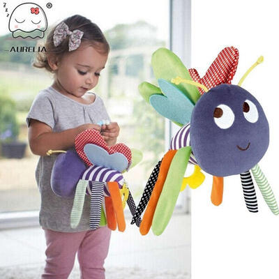 

Animal Honeybee Handbells Developmental Toy Bed Bells Kids Baby Soft Toys Rattle Lovely