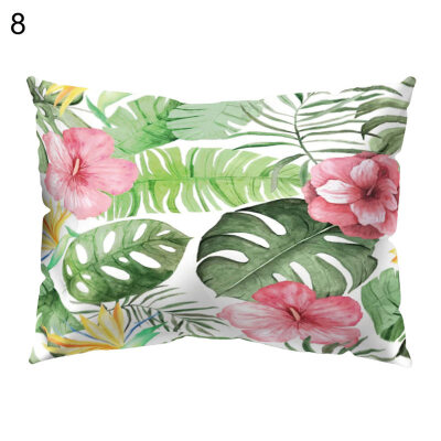 

Multicolor Eucalyptus Leaf Cactus Peony Pillow Case Cushion Cover Home Decor