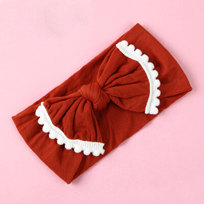 

〖Follure〗Wide Nylon Bow Ribbon with Pompom Knot Bow Nylon Head  Plus
