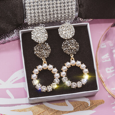 

2019 new brand design hand-made inlaid zircon star earrings generous minimalist temperament gift earrings for women