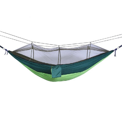 

Camping Hammock With Mesh Net Lightweight Portable Nylon Hammock for Outdoor Patio Garden Backyard Travel Backpacking