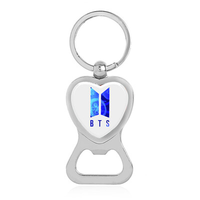 

KPOP BTS Keychains Bottle Opener Key Ring Metal Hanging Key Ring Key Chain