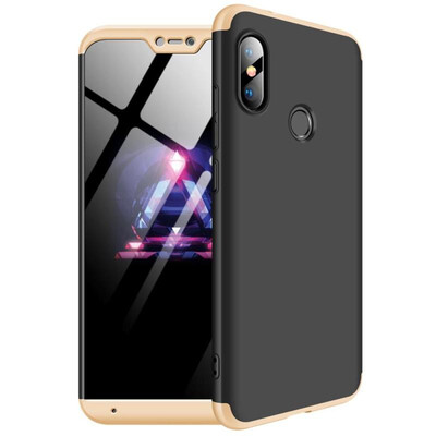 

MOONCASE Red rice 6 Pro three-section all-inclusive shield - black gold