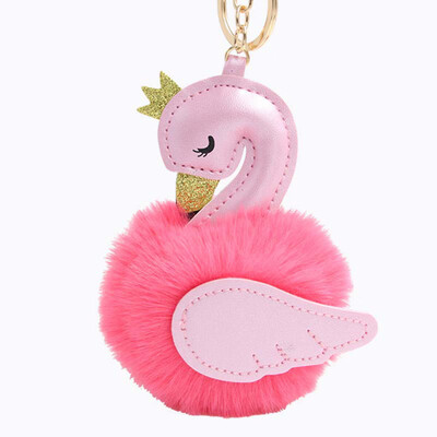 

Plush Key Ring Lovely Plush Swan Key Chain Backpack Bag Pendant Car Key Buckle Keychain Hanging Pendant