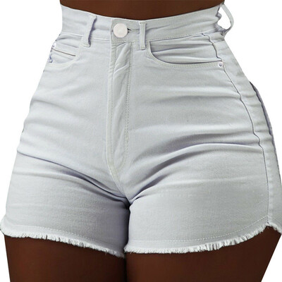 

New Women Jeans Denim Lace-up Short Jeans High Waist Skinny Hot Pants Shorts