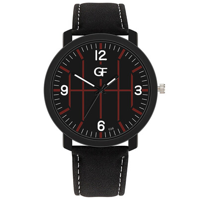 

Gobestart Hot Man Leather Watch Whatever Late Anyway Letter Watches New Pointer glow