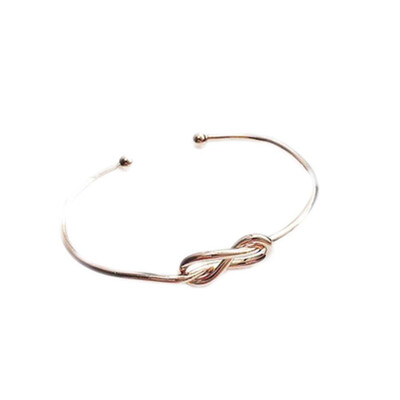 

New Korea Simple Opening Bracelet Personality Temperament Love Knot Hand Ring