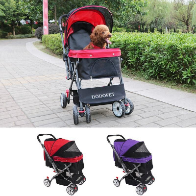 

DODOPET Pet Dog Stroller Pet Dog Foldable Carrier Strolling Cart Four Wheel Pet Stroller