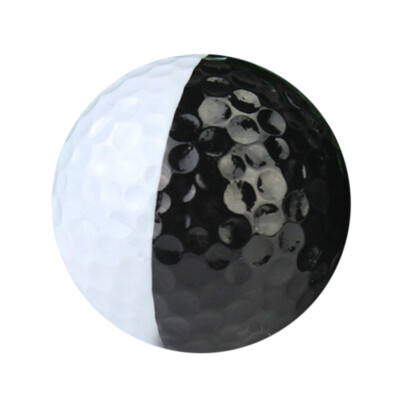 

Golf Ball Black&White Synthetic Rubber Resin Golfing Practice Two Piece Balls