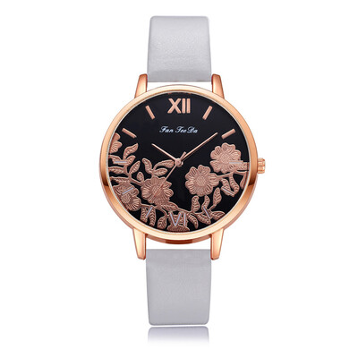 

FanTeeDa Brand New Women Watches Brand Luxury Rose Gold Round Fashion Popular Wristwatch Female Quartz Watch Women Watch 533