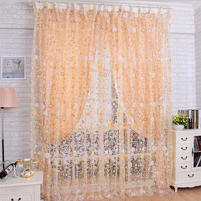 

Quneed decorative Curtains 2018 Print Floral Voile Door Sheer Window Curtains Room Curtain Divider 100X200CM purple curtains