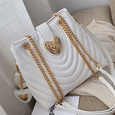 

Love bag wedding bag bride bag 2019 summer fashion atmosphere shoulder slung large bucket bag
