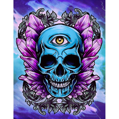 

5D DIY Full Drill Diamond Painting Novelty Skull Cross Stitch Embroidery