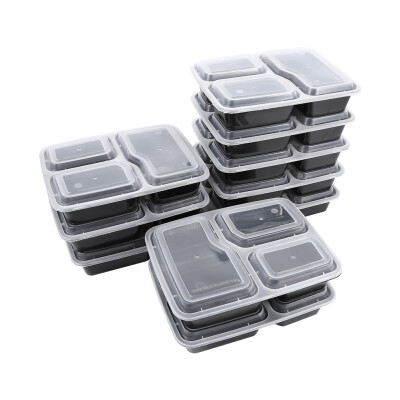 

Meal Prep Food Storage Containers10pcs Meal Prep Containers Plastic Food Storage Microwavable 3 Compartment Lunch Box