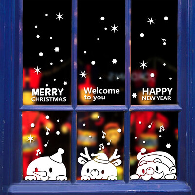 

〖Follure〗New Year Merry Christmas Snowflake Wall Sticker Home Shop Windows Decals Decor