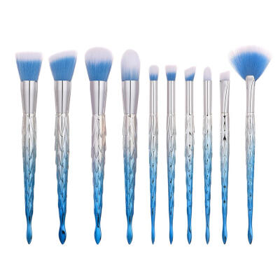 

10pcs Fish Scale Soft Hair Eyeshadow Concealer Powder Makeup Brushes Set