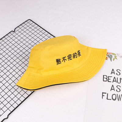 

Harajuku chic double-sided fisherman hat men&women summer sun hat Korean version of the wild sun visor student basin cap