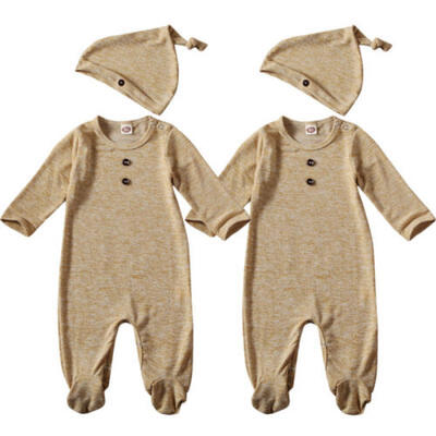 

Newborn Infant Baby Boy Girl Cotton Romper Jumpsuit Bodysuit Hat Outfits Clothes