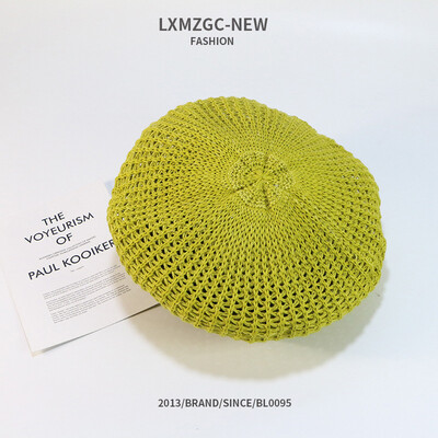 

Spring&Summer 2019 New Hat Ladies Korean version Baitie Beret Hollow Air Permeable Artist Hat Outdoor Sunshade Cap