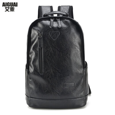 

Korean version of leisure shoulder bag mens fashion backpack PU bag for middle school students