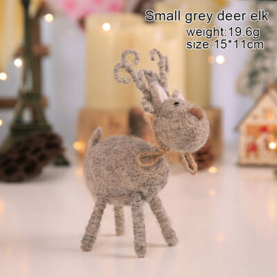 

Christmas Decoration Innovative Wool Felt Handmade Deer Doll Gift Hotel Shopping Mall Window Wedding Home Decoration Accessories