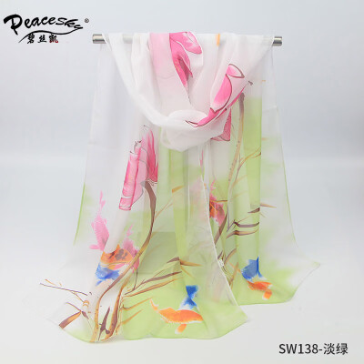 

2017 new foreign trade ink painting ladies chiffon printing silk scarf wholesale autumn&winter gifts small scarf SW138