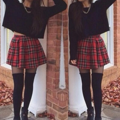 

Women Casual Check Plaid Pleated Skater Sundress High Waist Mini Dress Skirts